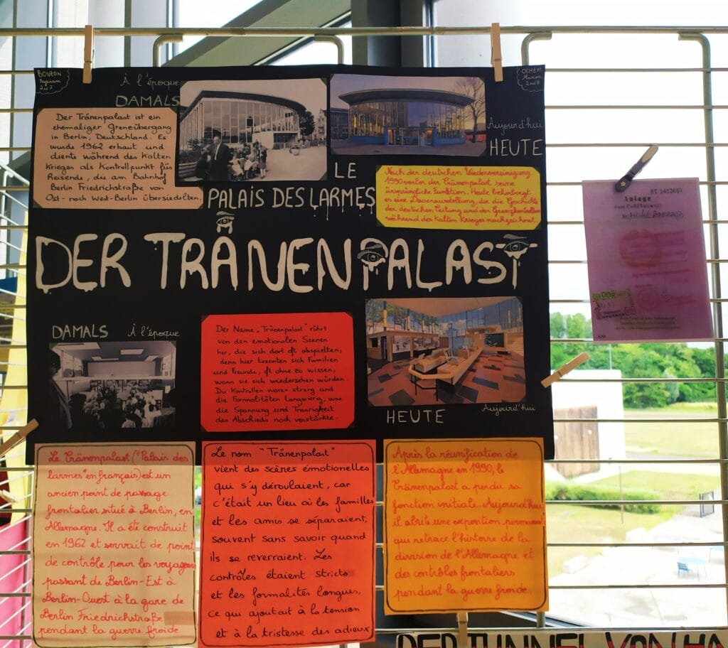 KLASSENPROJEKT : 35 JAHRE MAUERFALL "GRENZMAUERN UBERWINDER" - PROJET INTERDISCIPLINAIRE : 35 ans après la chute du mur de Berlin, les murs-frontières aujourd'hui 27 11 Tranenpalast 1