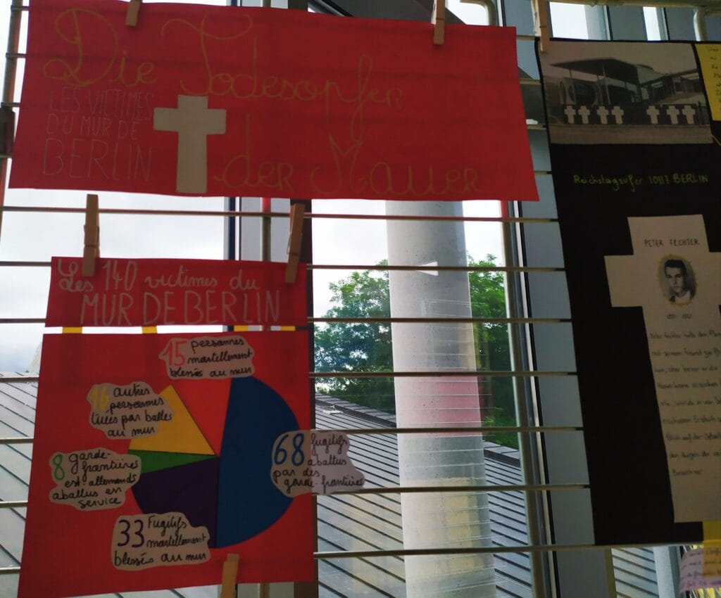 KLASSENPROJEKT : 35 JAHRE MAUERFALL "GRENZMAUERN UBERWINDER" - PROJET INTERDISCIPLINAIRE : 35 ans après la chute du mur de Berlin, les murs-frontières aujourd'hui 32 16 Todesopfer der Mauer 1 1
