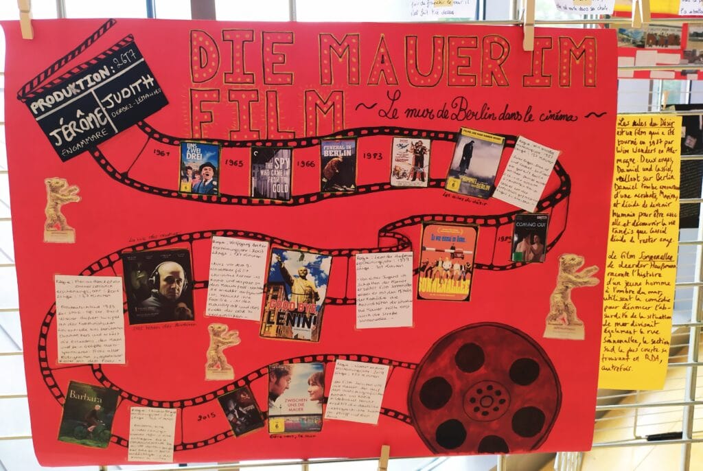 KLASSENPROJEKT : 35 JAHRE MAUERFALL "GRENZMAUERN UBERWINDER" - PROJET INTERDISCIPLINAIRE : 35 ans après la chute du mur de Berlin, les murs-frontières aujourd'hui 34 18 Mauer im Film 1