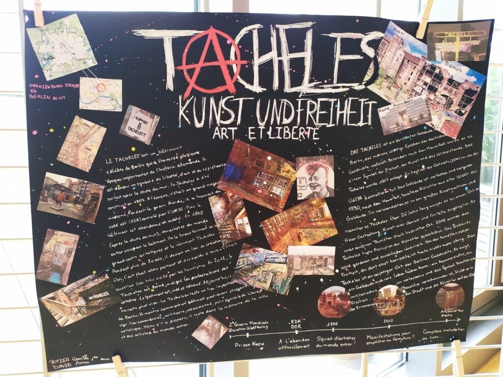 KLASSENPROJEKT : 35 JAHRE MAUERFALL "GRENZMAUERN UBERWINDER" - PROJET INTERDISCIPLINAIRE : 35 ans après la chute du mur de Berlin, les murs-frontières aujourd'hui 38 22 der Tacheles 1