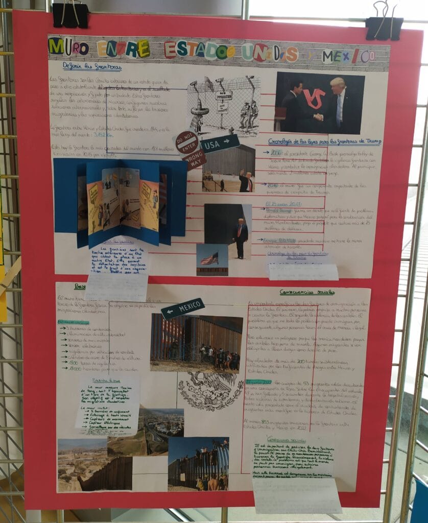 KLASSENPROJEKT : 35 JAHRE MAUERFALL "GRENZMAUERN UBERWINDER" - PROJET INTERDISCIPLINAIRE : 35 ans après la chute du mur de Berlin, les murs-frontières aujourd'hui 64 46 1