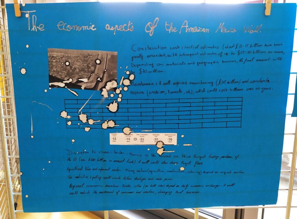 KLASSENPROJEKT : 35 JAHRE MAUERFALL "GRENZMAUERN UBERWINDER" - PROJET INTERDISCIPLINAIRE : 35 ans après la chute du mur de Berlin, les murs-frontières aujourd'hui 73 55 2