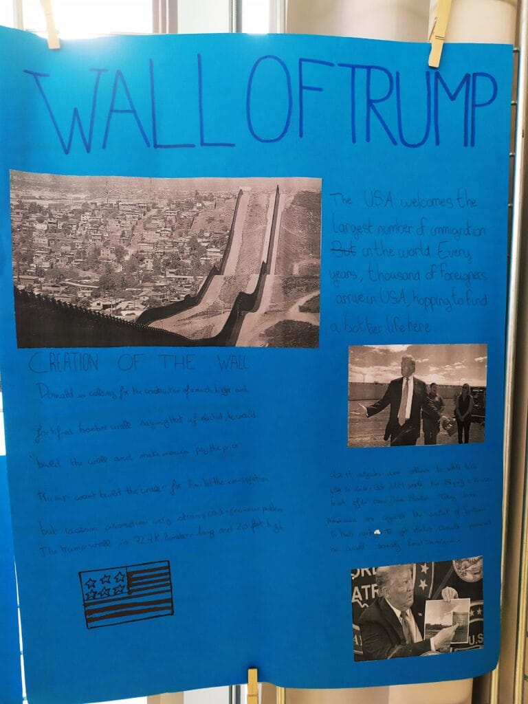 KLASSENPROJEKT : 35 JAHRE MAUERFALL "GRENZMAUERN UBERWINDER" - PROJET INTERDISCIPLINAIRE : 35 ans après la chute du mur de Berlin, les murs-frontières aujourd'hui 75 56 1