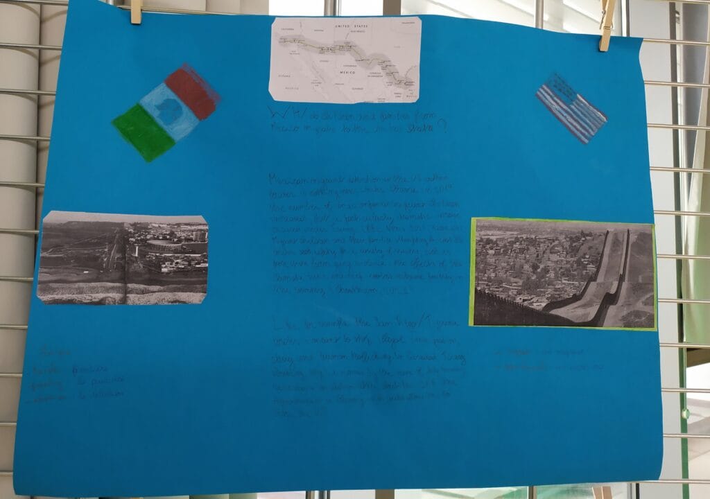 KLASSENPROJEKT : 35 JAHRE MAUERFALL "GRENZMAUERN UBERWINDER" - PROJET INTERDISCIPLINAIRE : 35 ans après la chute du mur de Berlin, les murs-frontières aujourd'hui 76 57 1