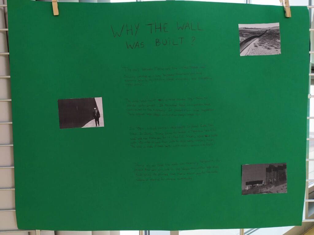 KLASSENPROJEKT : 35 JAHRE MAUERFALL "GRENZMAUERN UBERWINDER" - PROJET INTERDISCIPLINAIRE : 35 ans après la chute du mur de Berlin, les murs-frontières aujourd'hui 77 58 1