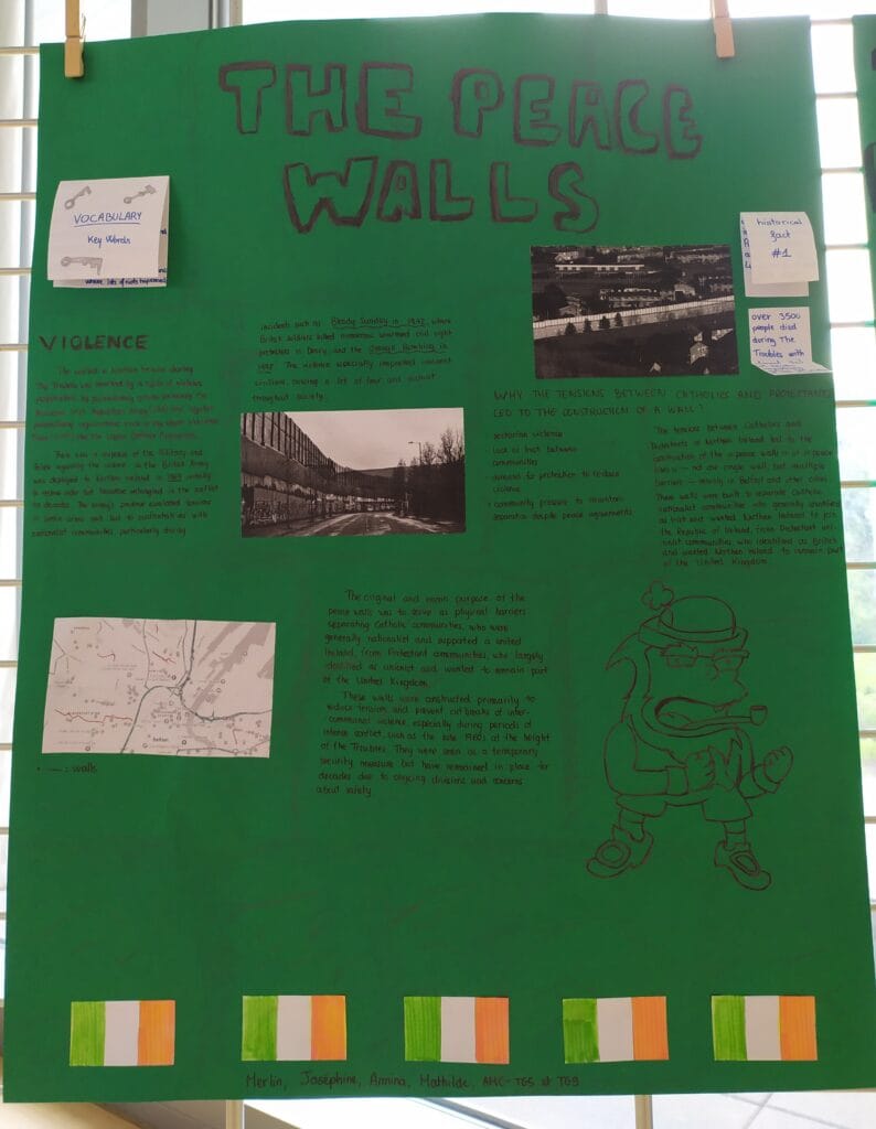 KLASSENPROJEKT : 35 JAHRE MAUERFALL "GRENZMAUERN UBERWINDER" - PROJET INTERDISCIPLINAIRE : 35 ans après la chute du mur de Berlin, les murs-frontières aujourd'hui 83 61 1
