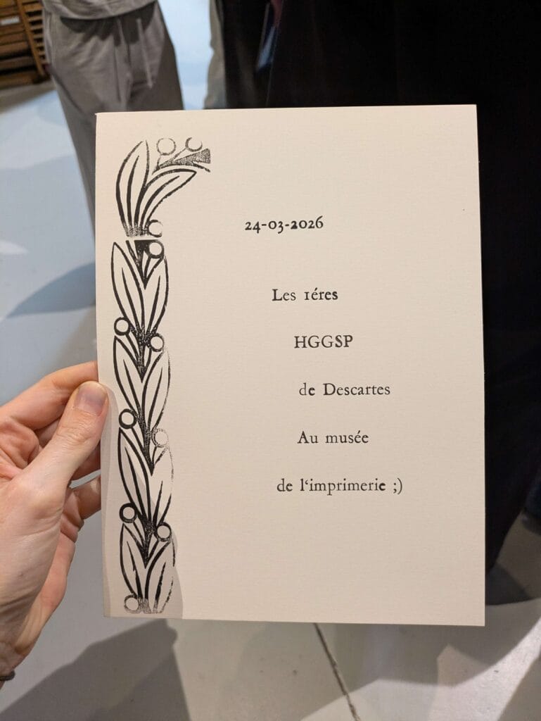 Visite du musée de l'imprimerie - édition 2026 5 MUSEE DE LIMPRIMERIE 2026 6